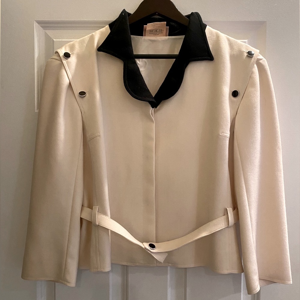 Vintage Courrèges Military Style Jacket with Detachable Sleeves